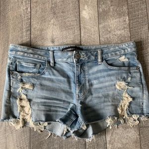 Distressed Lace Express Shorts